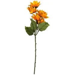 Tige de tournesol artificiel – Orange flamboyant