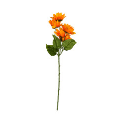 Tournesol Artificiel Orange – 5 Petites Fleurs