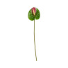 Tige d’Anthurium Artificiel Vert Foncé et Rouge