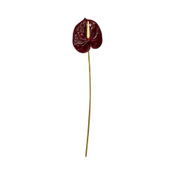Tige d’Anthurium Artificiel Rouge Noir