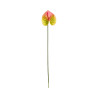 Tige d’Anthurium Artificiel Jaune et Rose