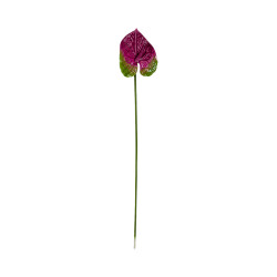 Tige d’Anthurium Artificiel Mauve et Vert