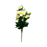 Fleur Artificielle Blanche et Jaune sur Tige