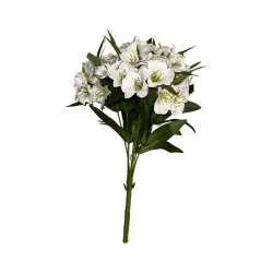 Bouquet d’Alstroemeria Artificiel Blanc