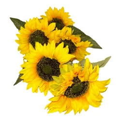 Tige de Tournesol Artificiel à 5 Fleurs
