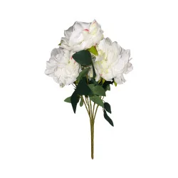Bouquet de Pivoines Artificielles Blanches