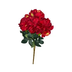 Bouquet de Pivoines Artificielles Rouges