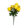 Bouquet de Roses Artificielles Jaunes