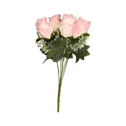 Bouquet de Roses Artificielles Rose Poudré