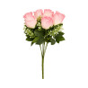 Bouquet de Roses Saumon Clair Artificielles