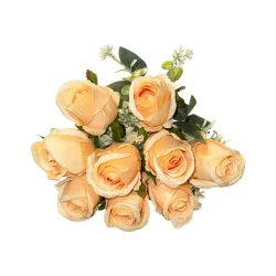 Bouquet de Roses Artificielles Beige