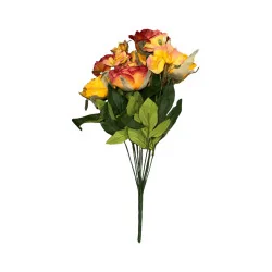 Bouquet de Pivoines Artificielles Rouge & Jaune