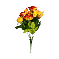 Bouquet de Roses Pivoine Orange Rosé Artificielles
