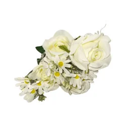 Bouquet de Roses Artificielles Blanches