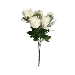 Bouquet de Roses Artificielles Blanches