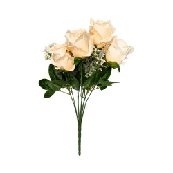 Bouquet de Roses Beige Artificielles