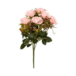 Bouquet de Roses Saumon Artificielles