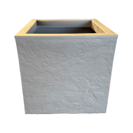 Jardinière Carrée Gris Béton Claire 30cm