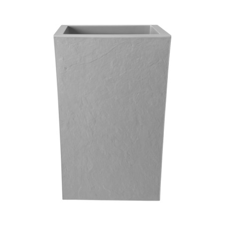 Pot Carré Haut Gris Béton 36L