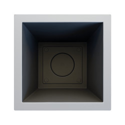 Pot Carré Haut Gris Béton 36L