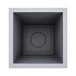 Pot carré haut Gris clair 36L