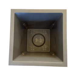 Pot Carré Gris Béton 31L