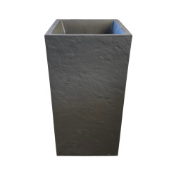 Pot Carré Haut Gris Béton 31L