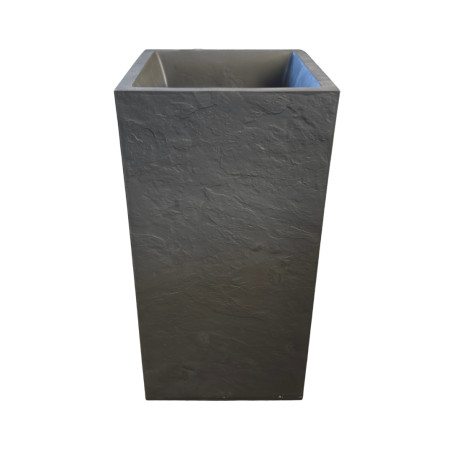 Pot Carré Haut Gris Béton 31L