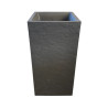 Pot Carré Haut Gris Béton 31L