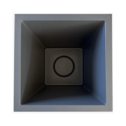 Pot Carré Haut Gris Béton 31L