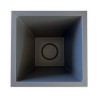 Pot Carré Haut Gris Béton 31L