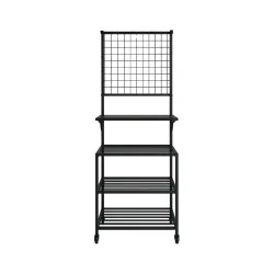 Étagère à roulettes métal noir 231 X 80