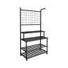 Étagère à roulettes métal noir avec grille 182 X 80