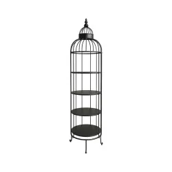Étagère décorative métal style cage L