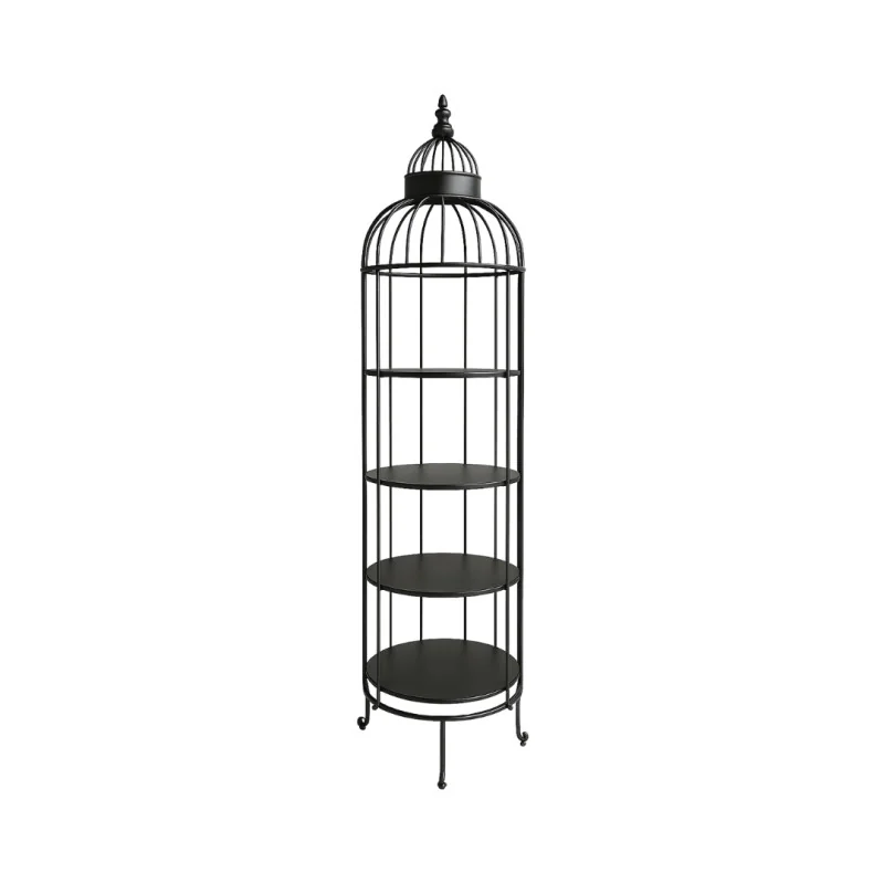 Étagère décorative métal style cage L