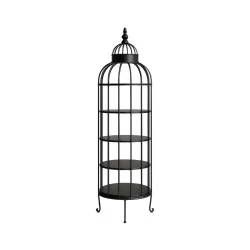 Étagère cage métal noir M