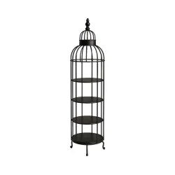 Étagère cage métal noir S