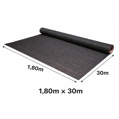 Ombrière 80% Noire – 1,80m x 30m