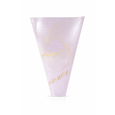 Papier Emballage Fleuriste AMOR – Rose & Or