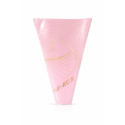 Papier Emballage Fleuriste AMOR – Rose & Or (Design Cœur)