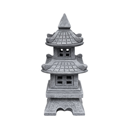 Lanterne Japonaise Grise 2 Étages