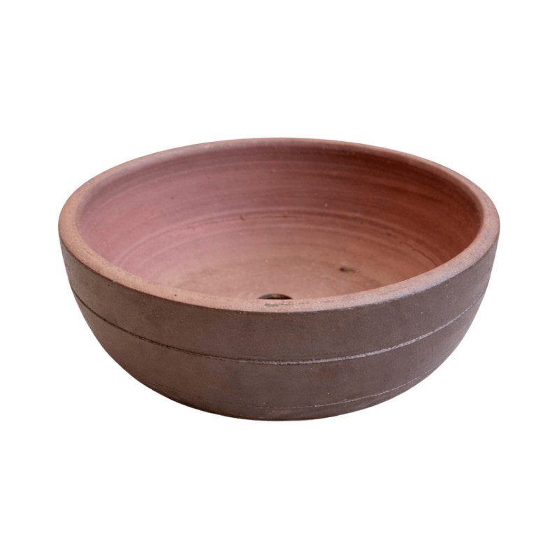 Pot Bonsai Rond Terre Cuite M 34x12cm
