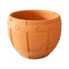 Pot Terre Cuite Décor Baril D18xH15,5cm