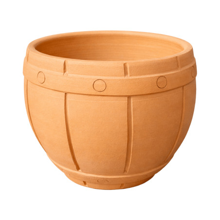 Pot Terre Cuite Décor Baril D29xH26cm