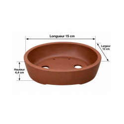 Pot bonsaï ovale – 15 cm