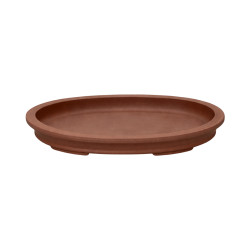 Plateau Bonsaï Ovale en Terre Cuite 19,5cm