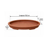 Soucoupe ovale en terre cuite – 19,5 cm