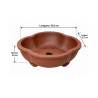 Pot bonsaï forme fleur en terre cuite – 15,5 cm