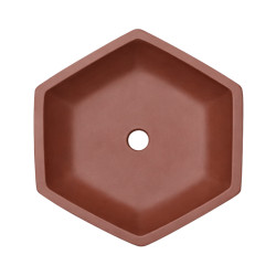 Pot Bonsaï Hexagonal en Terre Cuite 15,8cm