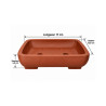 Pot bonsaï rectangulaire en terre cuite – 17 × 13,5 cm